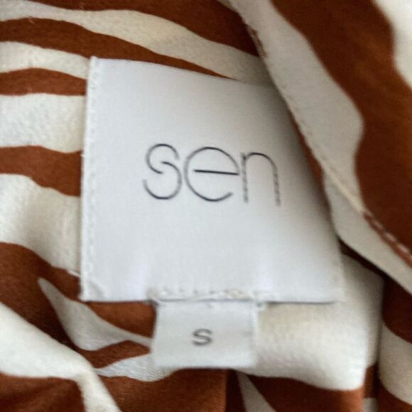 SEN Zebra Long Shirt Dress Small - Picture 5 of 6